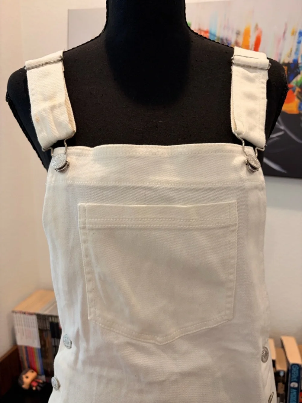 Forever 21 Cream Mini Overall Dress - Picture 4 of 6